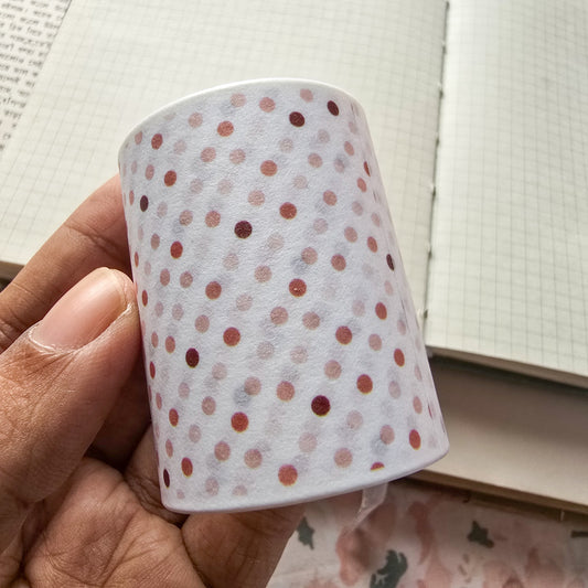 DCSYXL101 -D Sticker Roll| boxed tape drip Coloured Polca Dots Paper roll