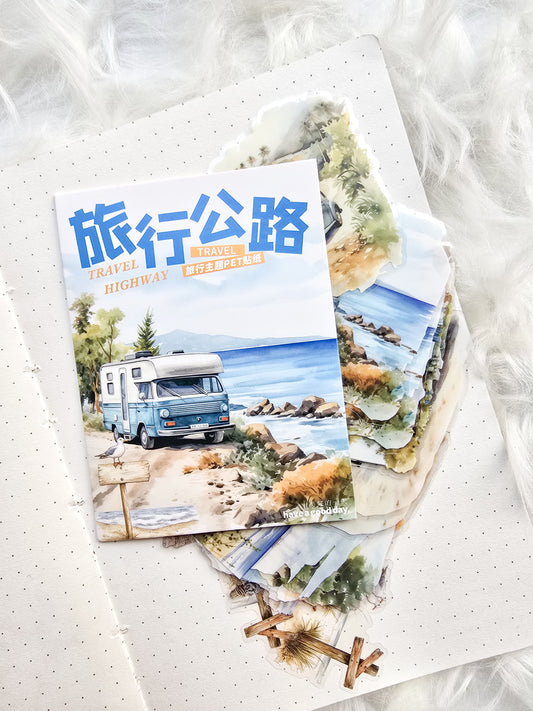 Mhdlxgl006|G-2||  Travel Highway Pet Transparent Travel Sticker | 15*2 30 pcs