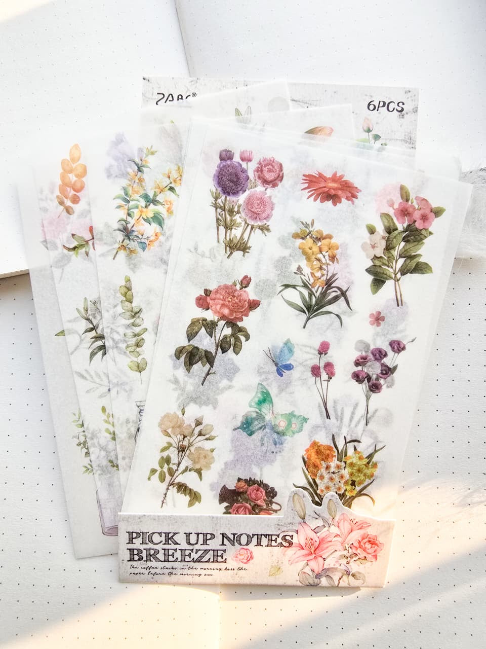Zjwd602|G-8| Pick Up Notes Breeze Deco Sticker  | Pack Of 6 Sheet  150* 100 mm