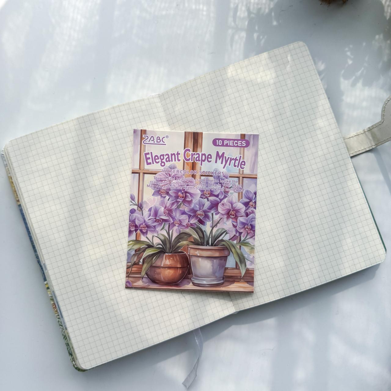 FHXY605 -Ssticker bag flowers elegant series special oil and paper hand curtain sticker background creative sticker