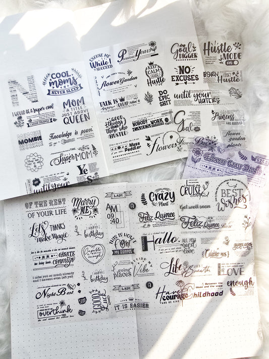 Yrqy402 Flower Grass Doodle Pet Sticker | 6 Sheet 100*150mm