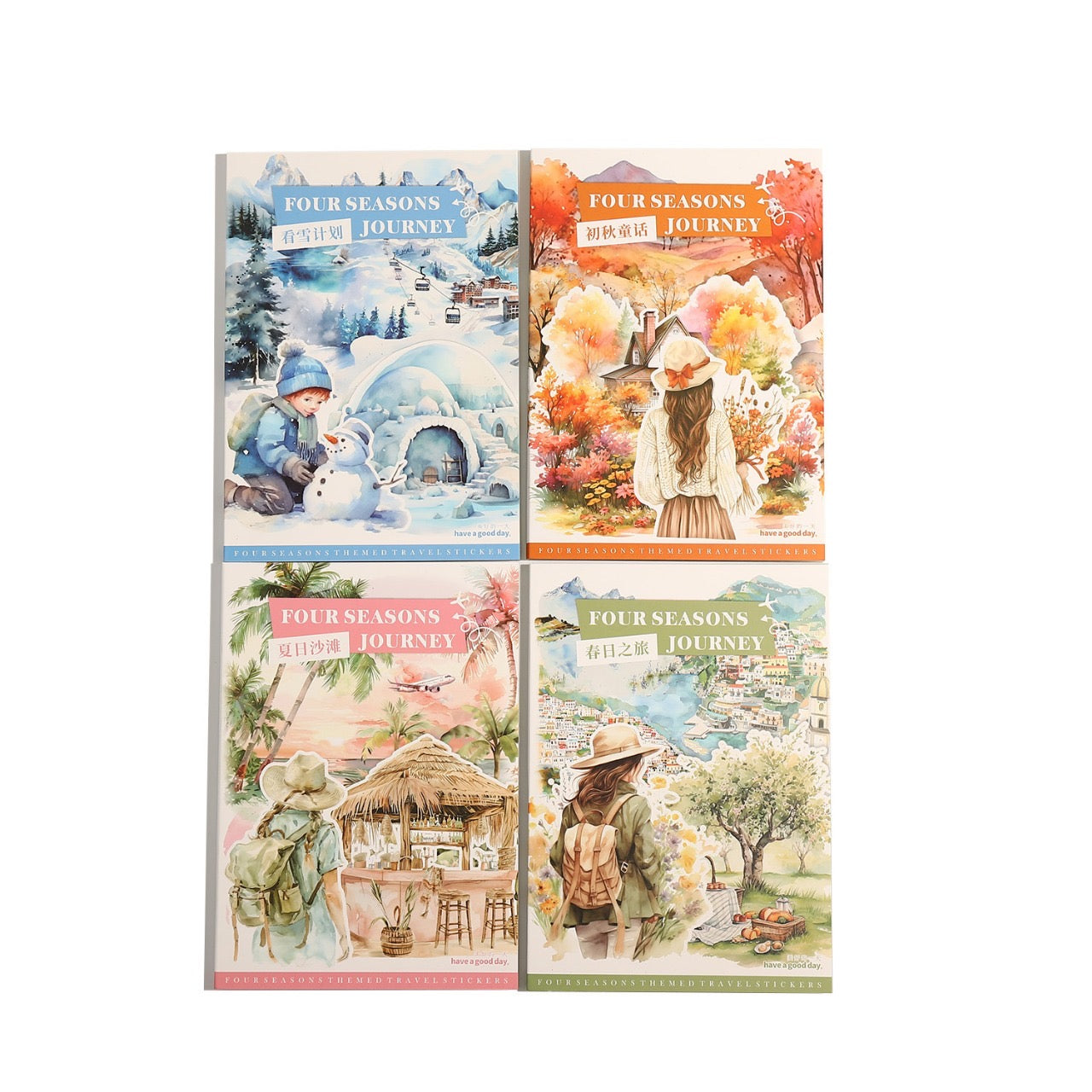 Sjzl001 PET Sticker Book | Girl Travel Journal Book |  105x148mm 20 sheet