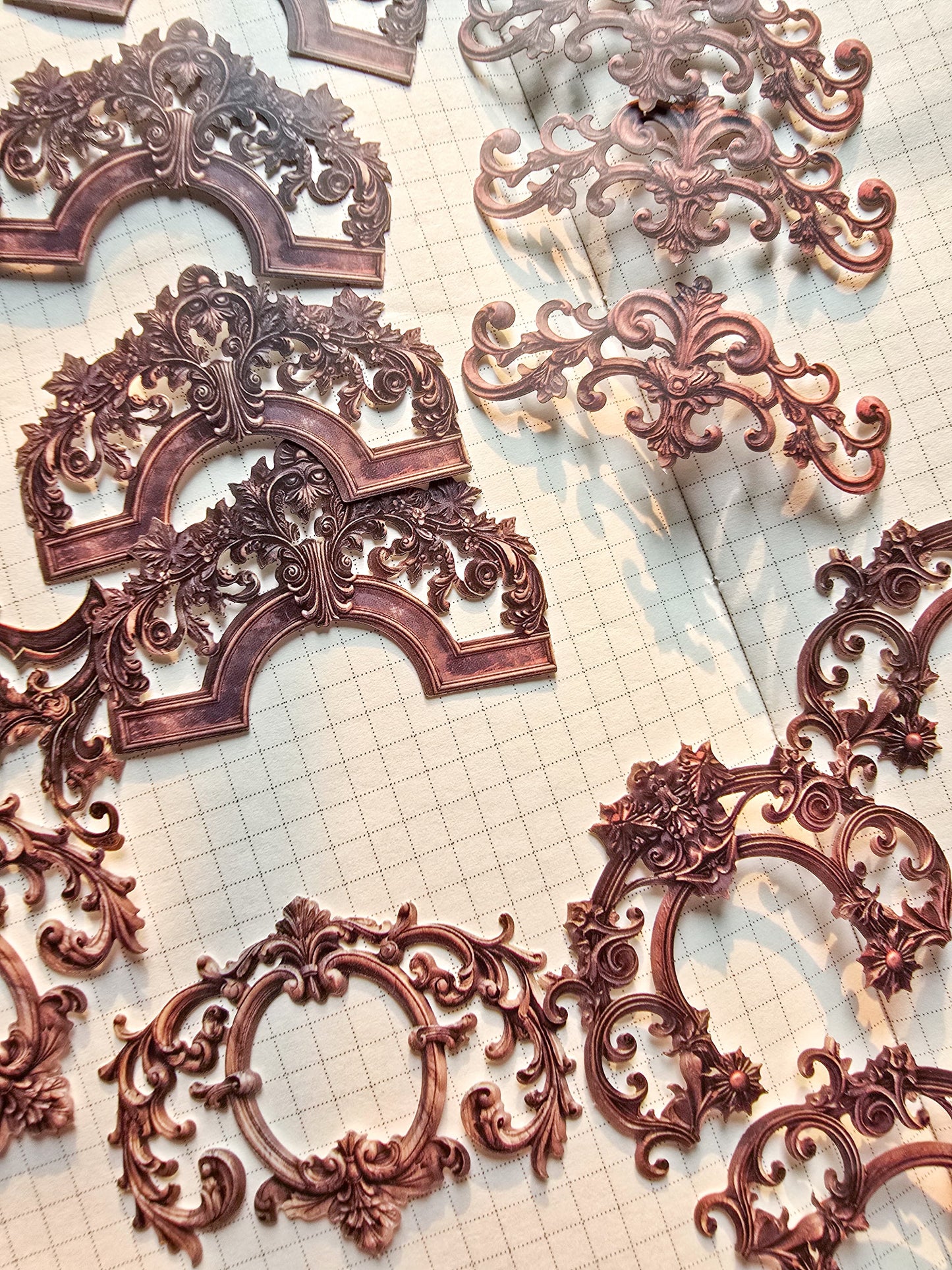 MG033-0848-Yan Ji sticker pack Romantic Rule series Retro Baroque notebook material 20 pieces into 6 options