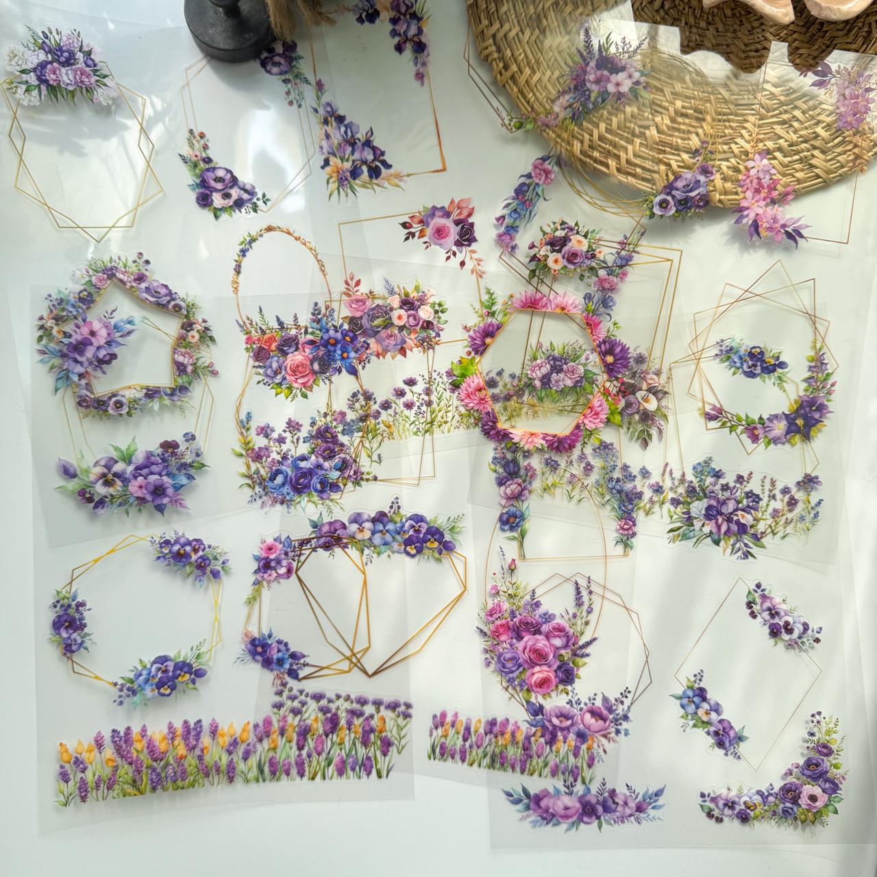 CHHM604 - seal butterfly fan flower letter series retro wood beech rubber wood seal diy hand account