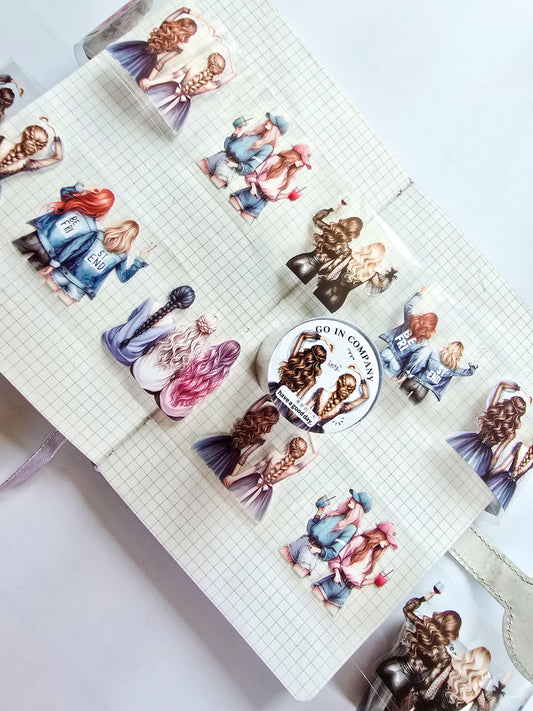 MHD-JBEX006-A|Friendship Sticker Roll|  PET Sticker Roll | Precut |