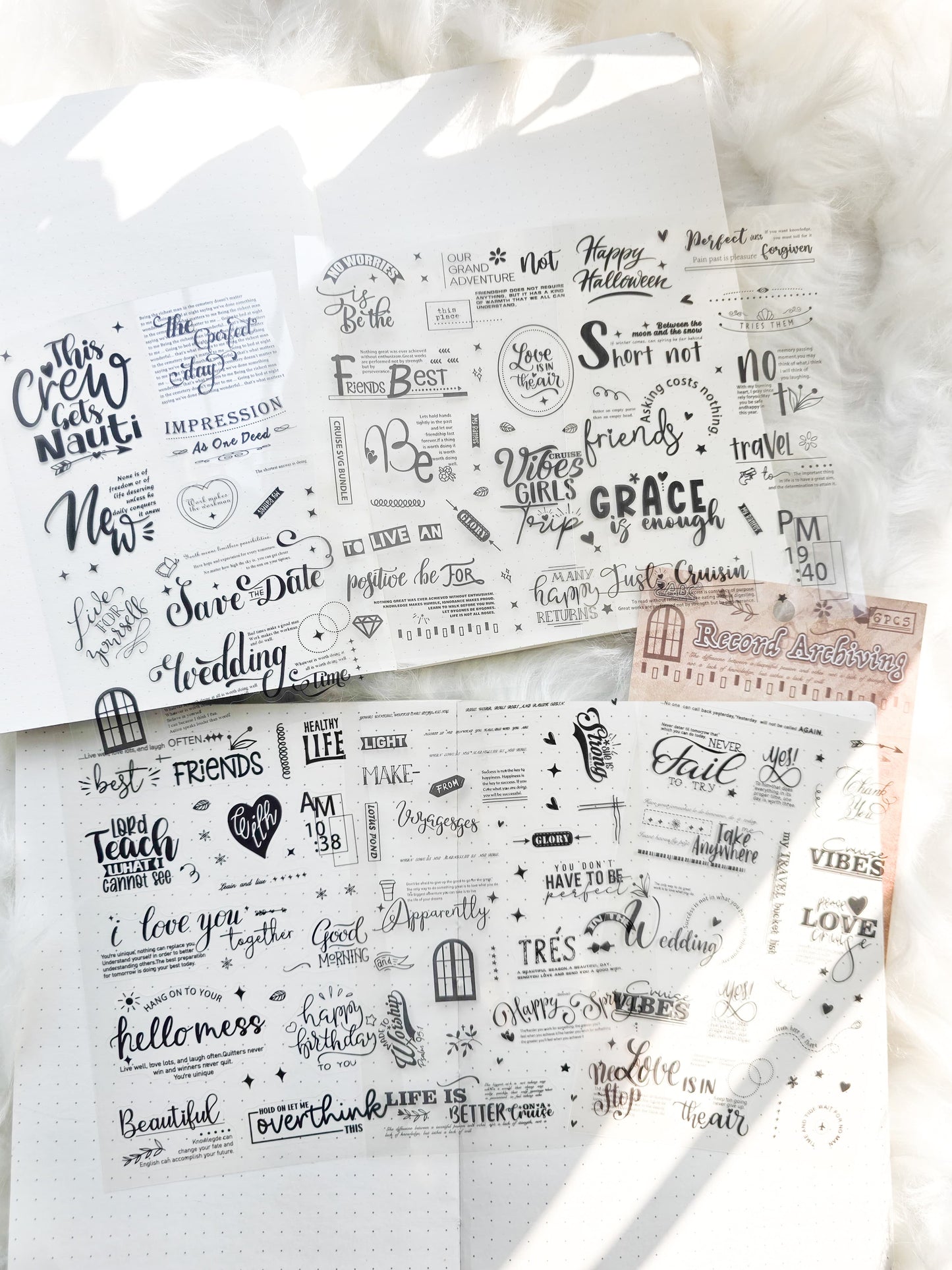 Yrqy403|G-9| Record Archiving Pet Sticker | 6 Sheet 100*150mm