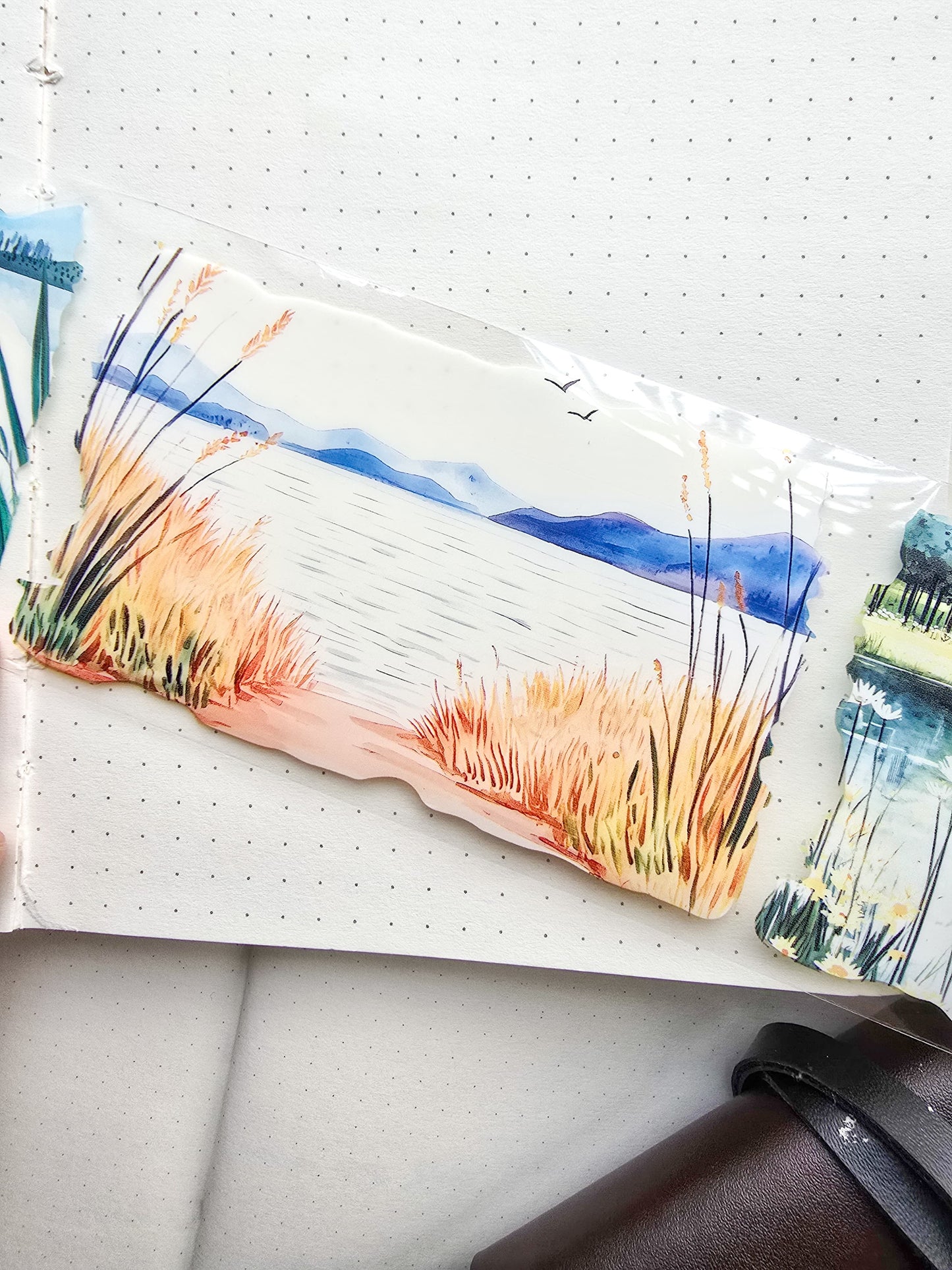 Lyly202-4 Sunset Greek Scenery Precut Sticker Roll