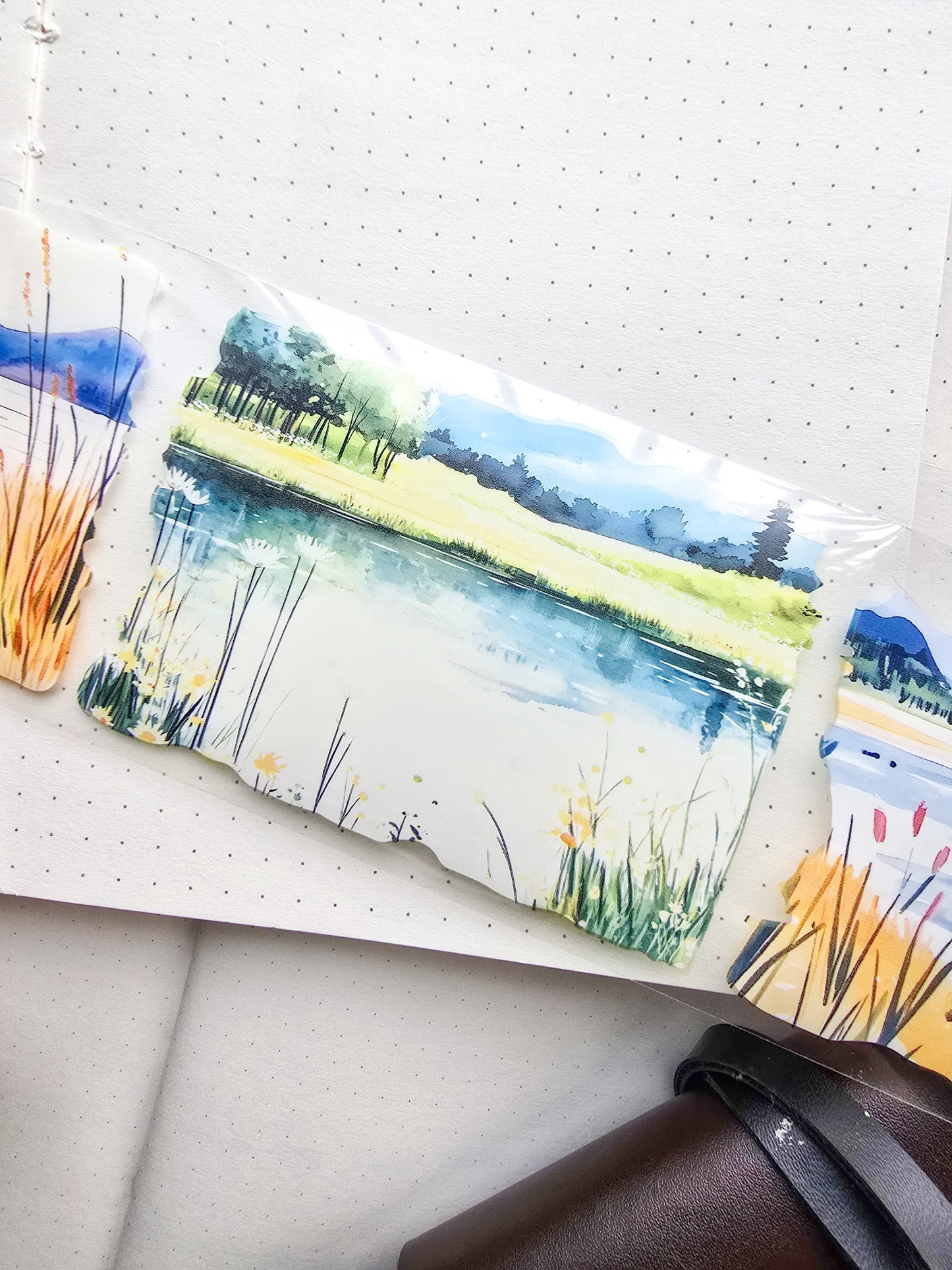 Lyly202-4 Sunset Greek Scenery Precut Sticker Roll