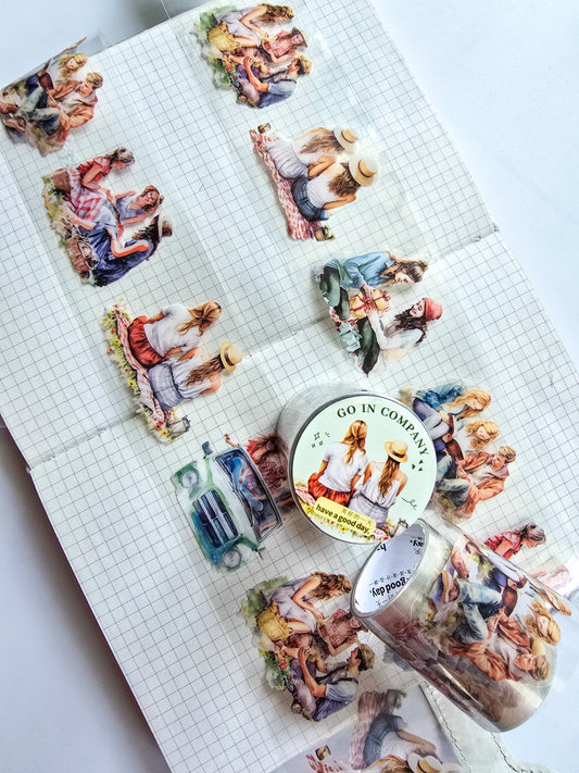 MHD-JBEX001-A|R-D| Friendship Sticker Roll|  PET Sticker Roll | Precut |