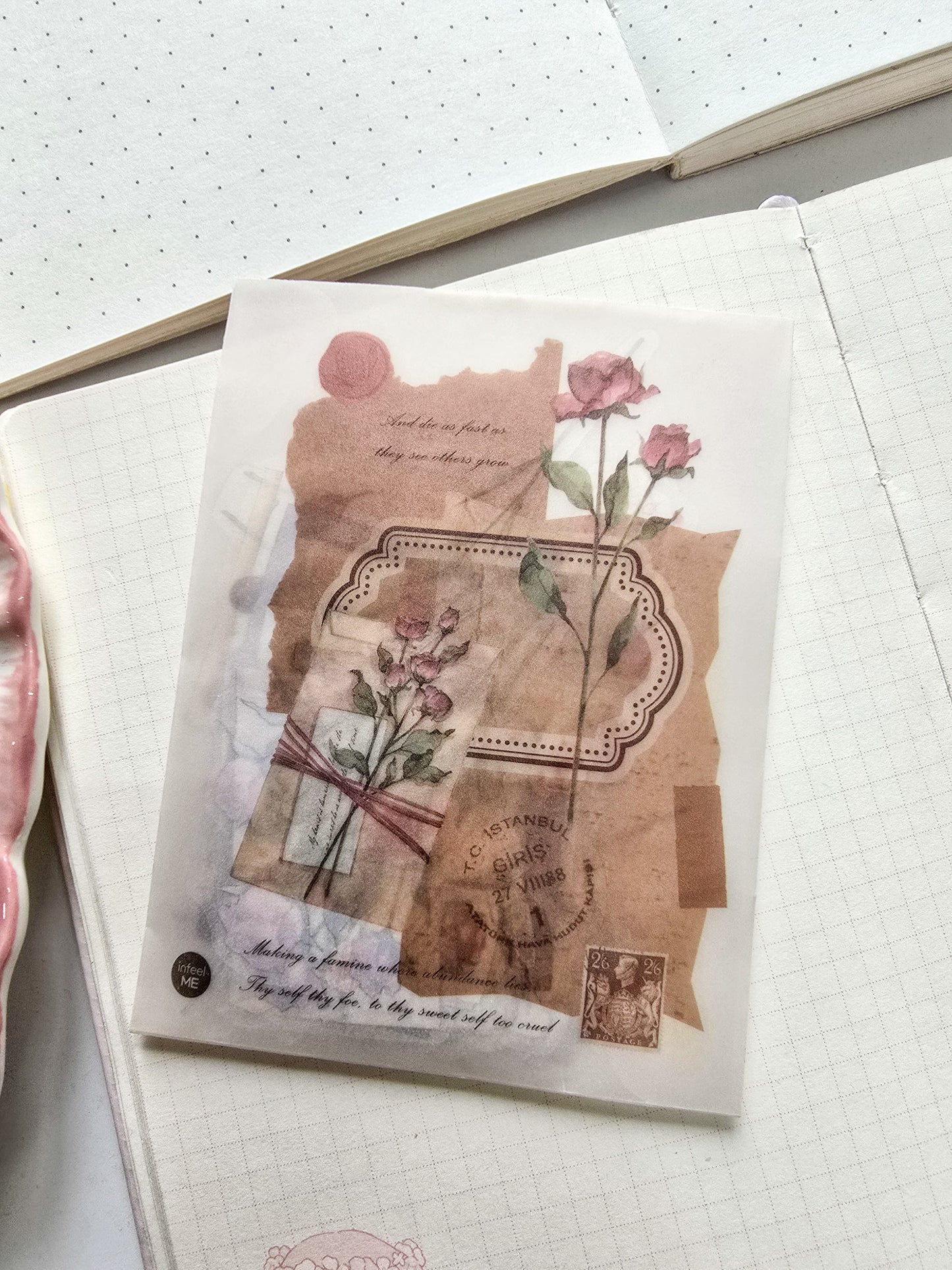 TZB-0674 Aesthetic Stickers |Transparent Pet Sticker|Journal Sticker 40 Pcs