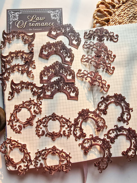MG033-0848-Yan Ji sticker pack Romantic Rule series Retro Baroque notebook material 20 pieces into 6 options