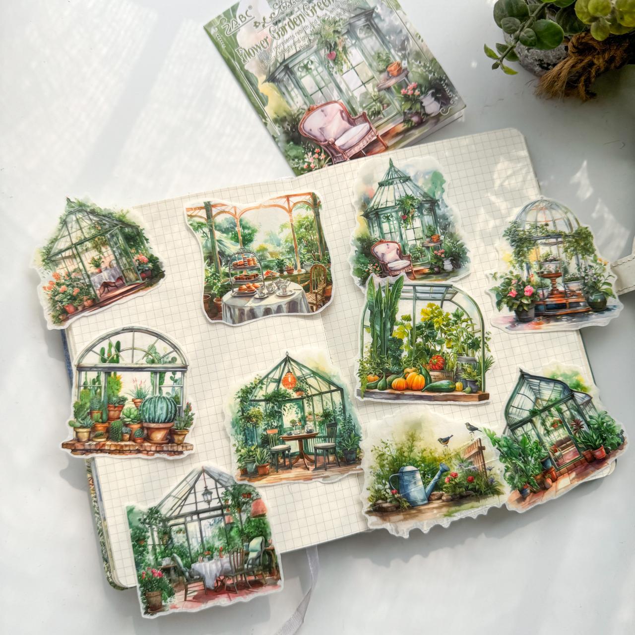 SZHJ601 |G2|  material pack watercolor dream series ins wind and paper hand curtain retro film DIY sticker