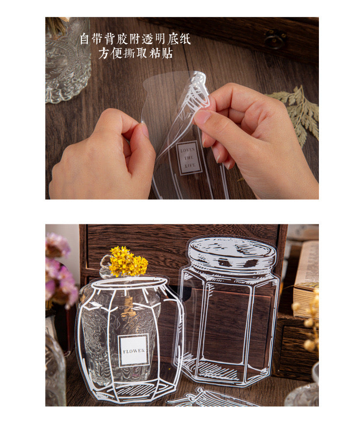 Rmlm005|G-5| Transparent Jar Sticker | Dream Collector series | 4*5 20 pcs. 95*140mm