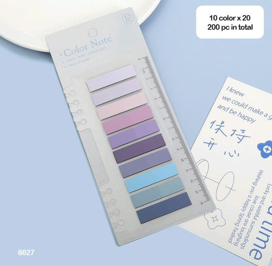 8627|G-12| Morandi STICKY NOTE 10 Colors 20 Sheets Each