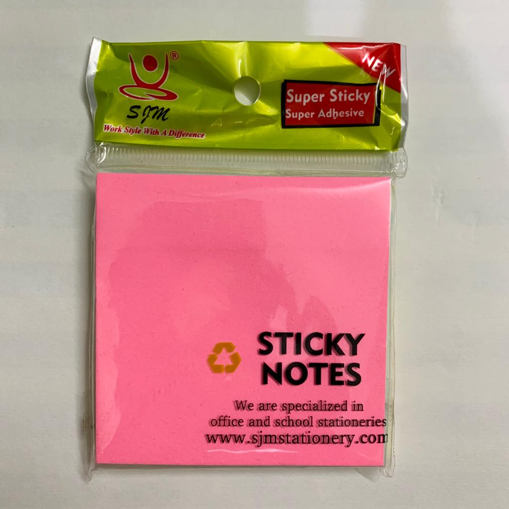 STICKY NOTE 5 colors  Neon | 3x3 Inch | Each Color 20 Pcs | Total 100 Pcs