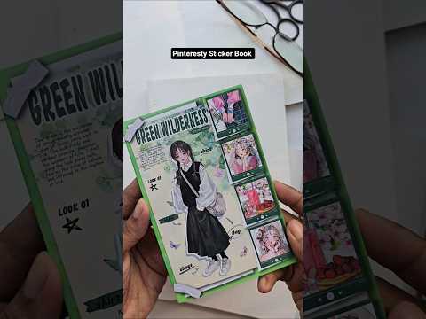 HYHS-401|G-7| GREEN WILDERNESS| Journal Character Green Theme Pet Sticker Book| 150*100mm 20Pcs
