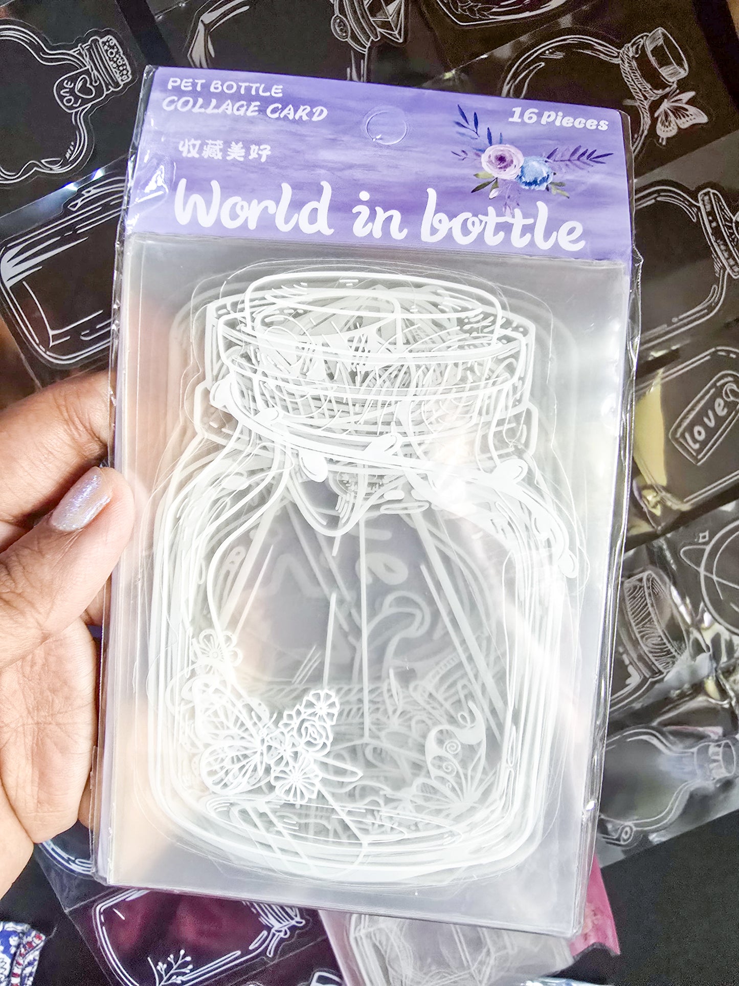 CY-SS |G-2|  Transparent Jar Sticker | Sticker Bookmark | 16 PCS |