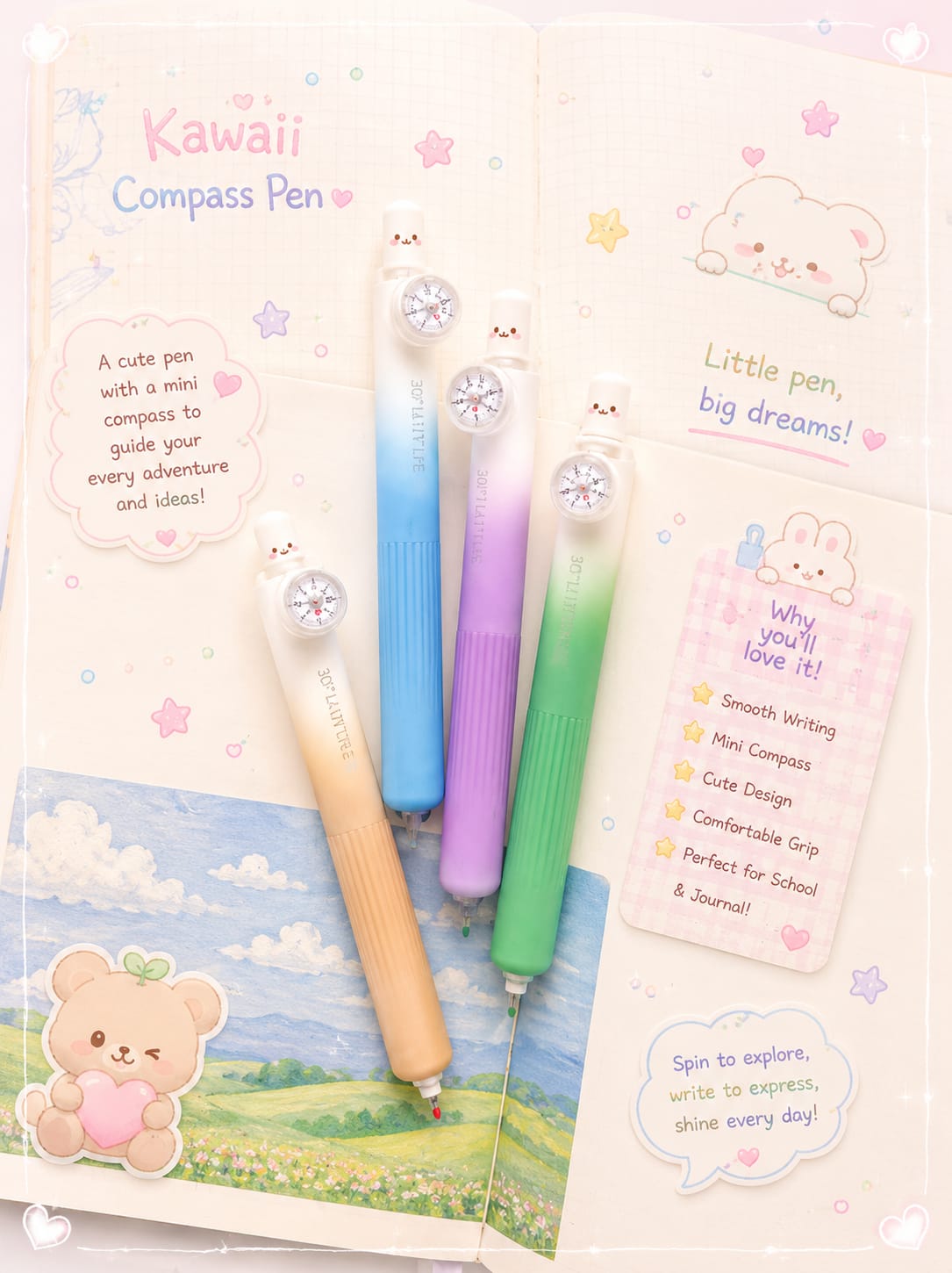 Languo Dodoo Compass Pen Blue