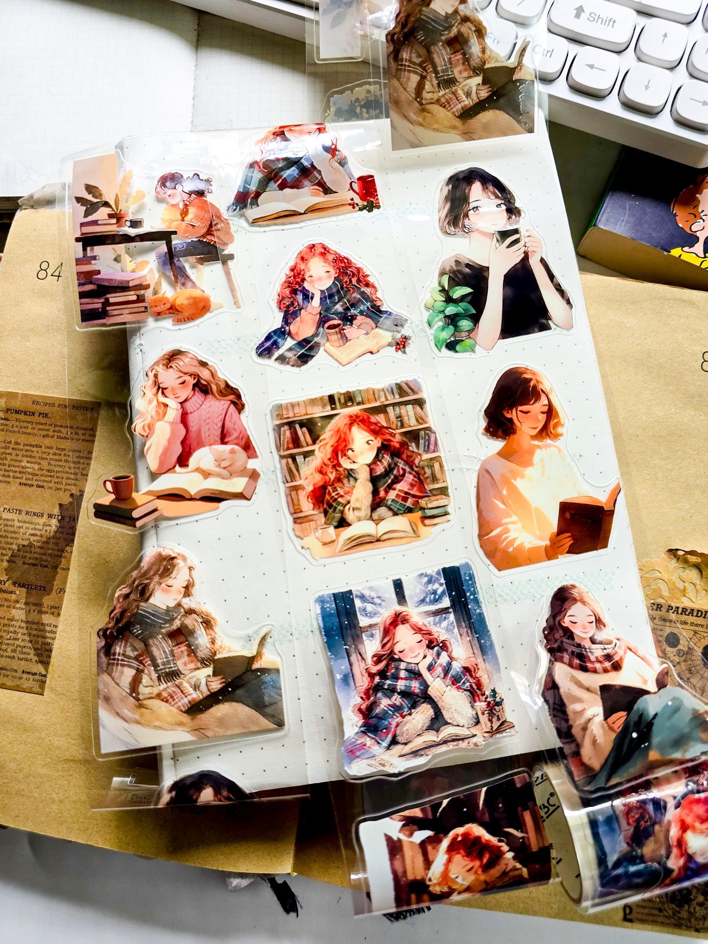 WHHX-202 | Forest Whispers" Themed Washi Tape | 1 Rolls Of Watercolor-Style Character Tape Intended For Journaling And Crafting | 60*2m/1000mm