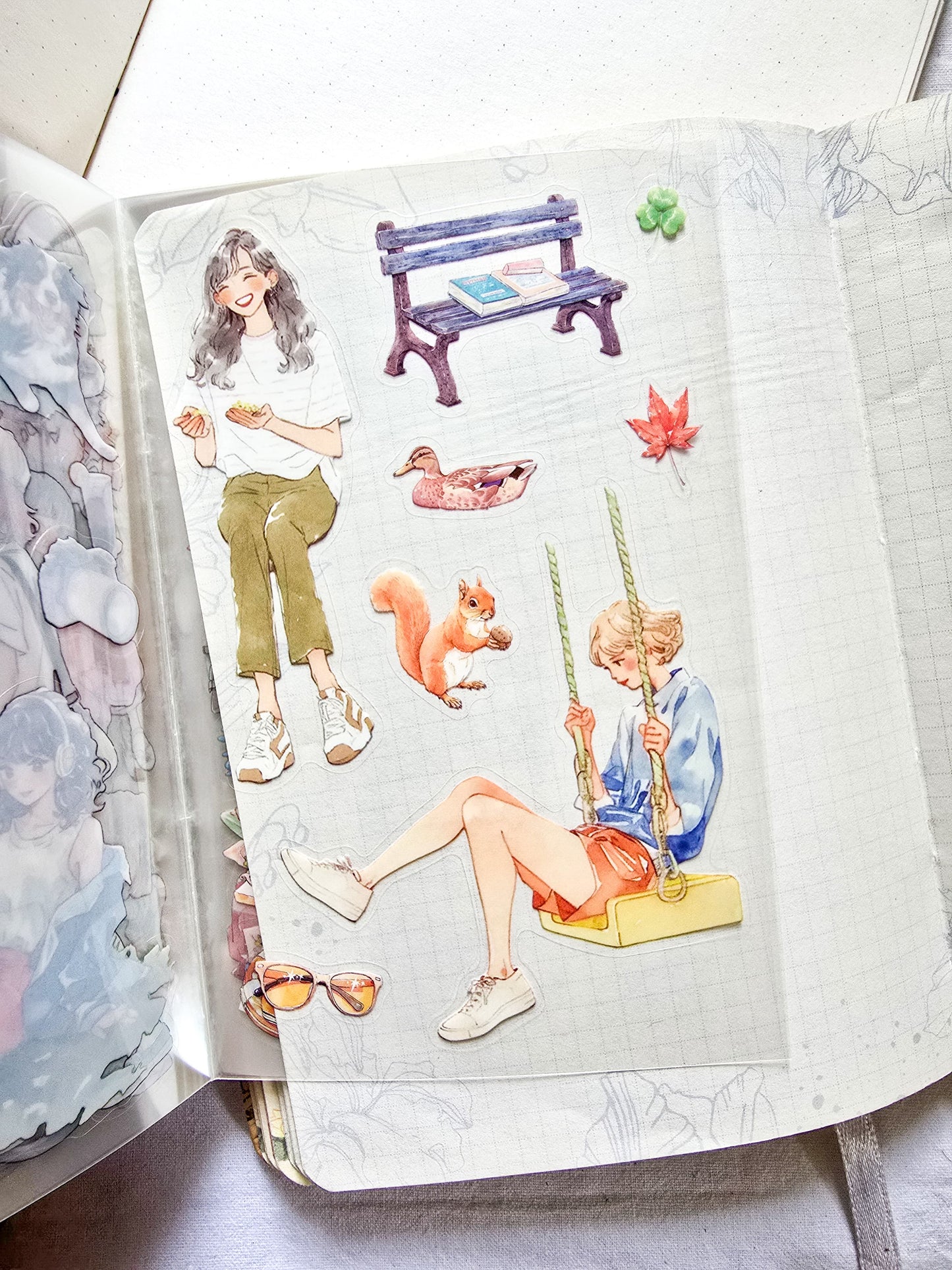 ZZPF2.0-403| 20-Piece Character Sticker sets From Series Like Summer Love" Or Pleasant Life Designed For Journaling Sticker Book |