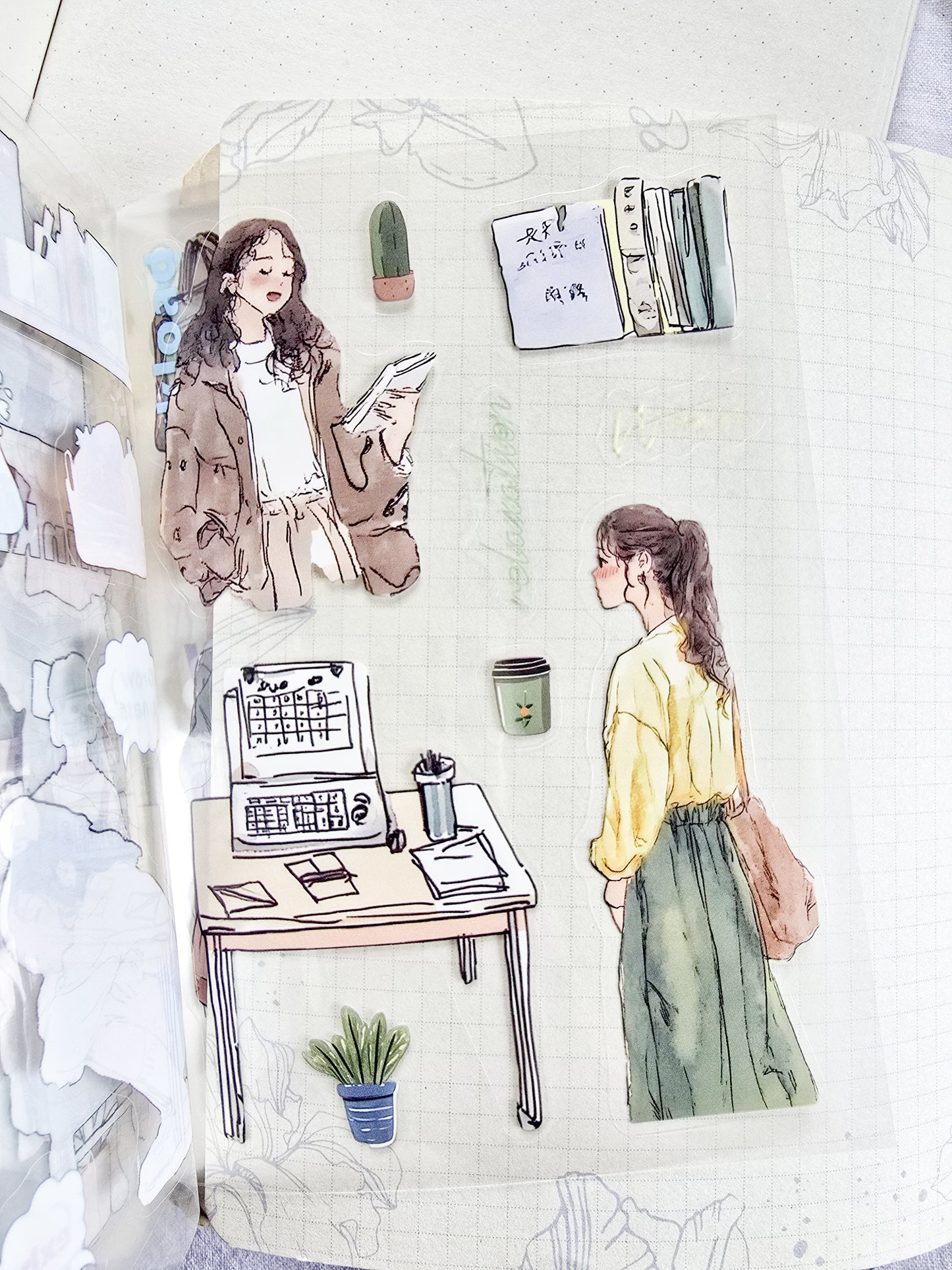 ZZPF-404 | Office Life Themed PET Sticker Books | Office And Study Life Working Girls Aesthetic sticker Book |
