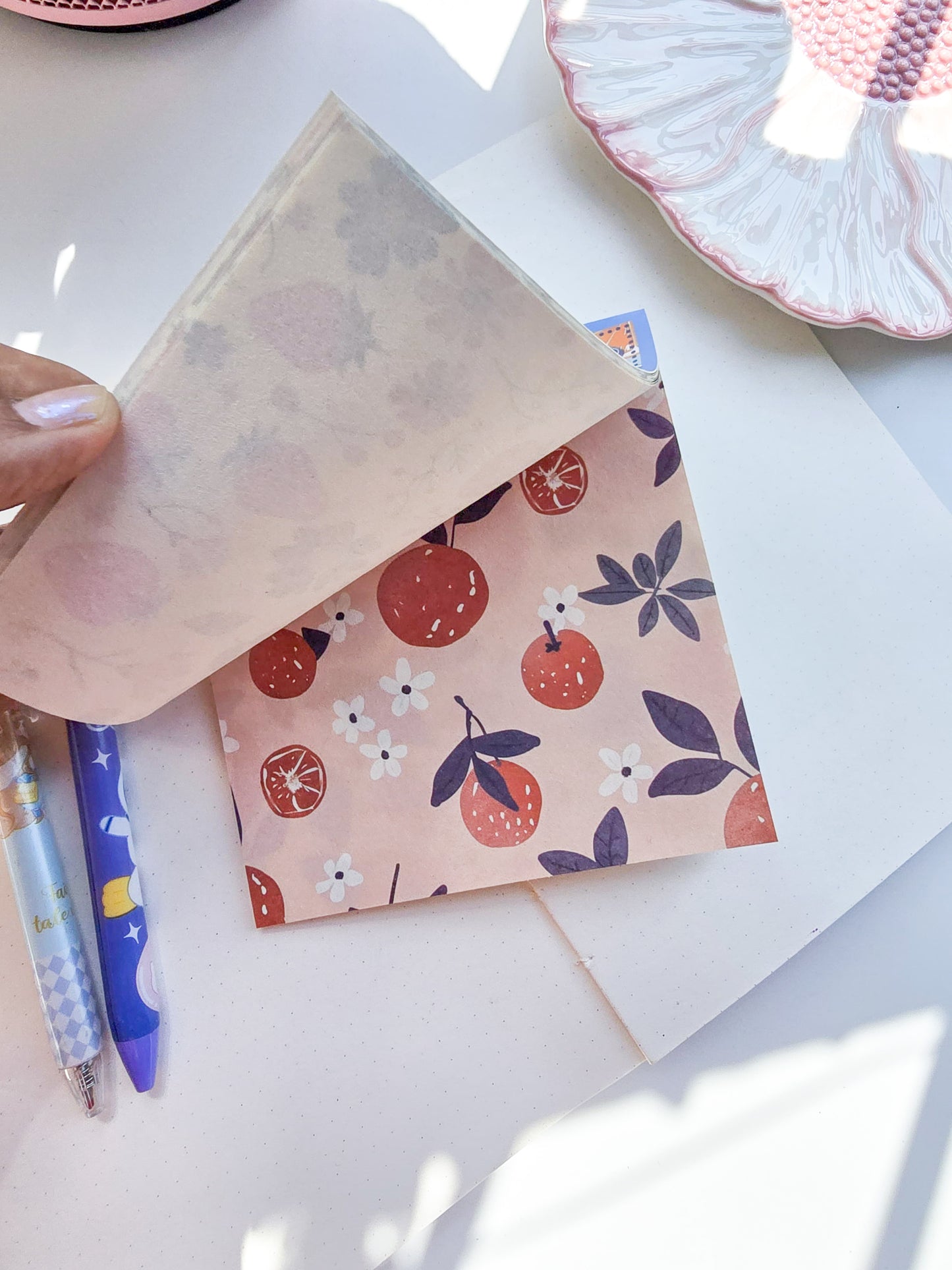 NXSG-603|G-4| Granny Smith Berries| Journal Paper| Floral Vintage Paper| Blue Theme|120*120mm 30 Pcs