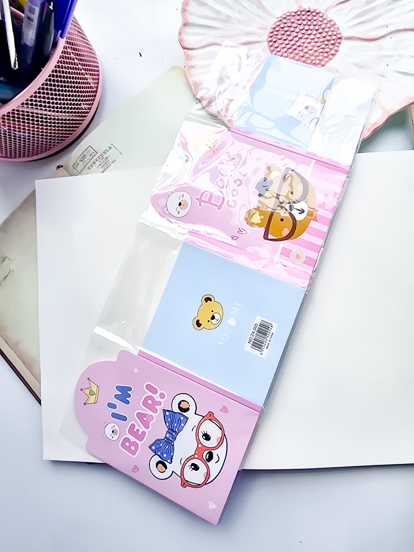 Z4-005 |Kawaii sticky note | Bear cool