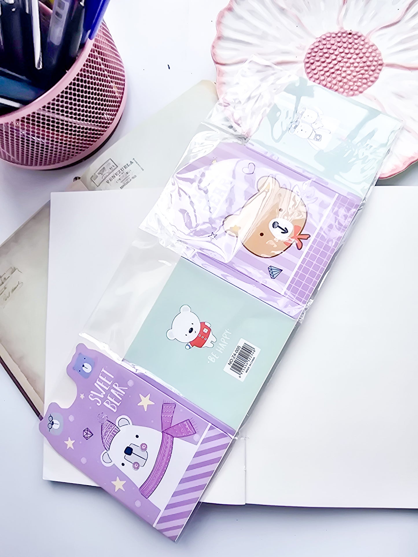 Z4-005 |Kawaii sticky note | Bear cool