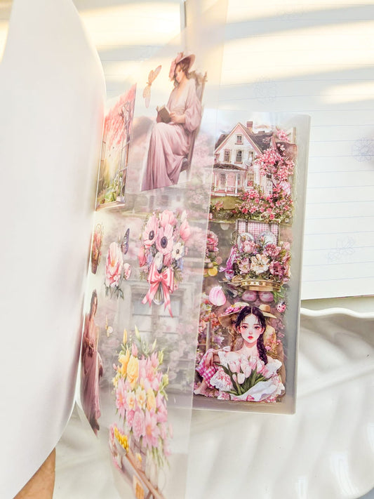 DSB-5391 |G-6| Tha Glimmering Glade Kawaii Sticker Book | 20sheets|