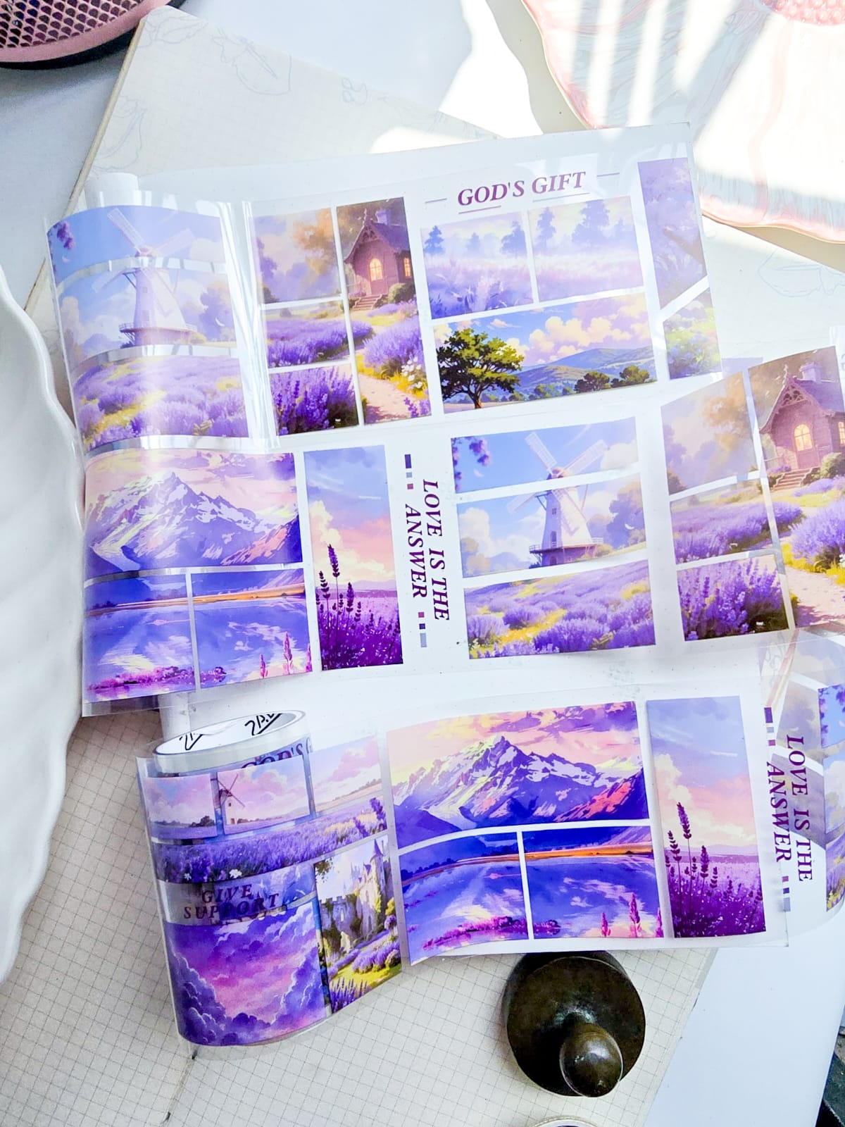 JMTY -202 | 4Pcs | PET | Cuttino Dreams And Projection Shadows Series Sticker Roll | 380mm |