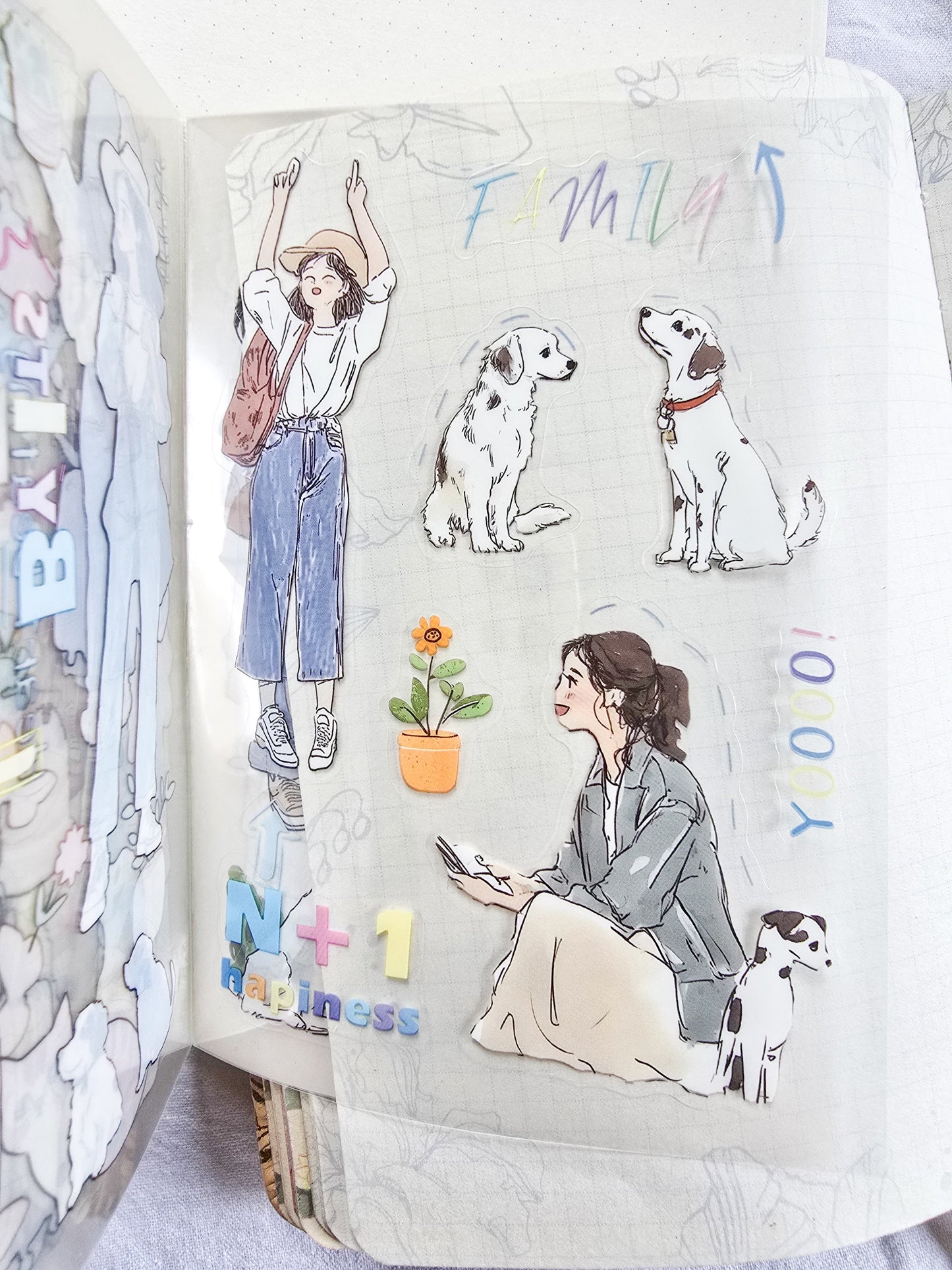 ZZPF-401| Cute Romantic Travel Themed PET Sticker Book | 20 Pcs Sticker Book