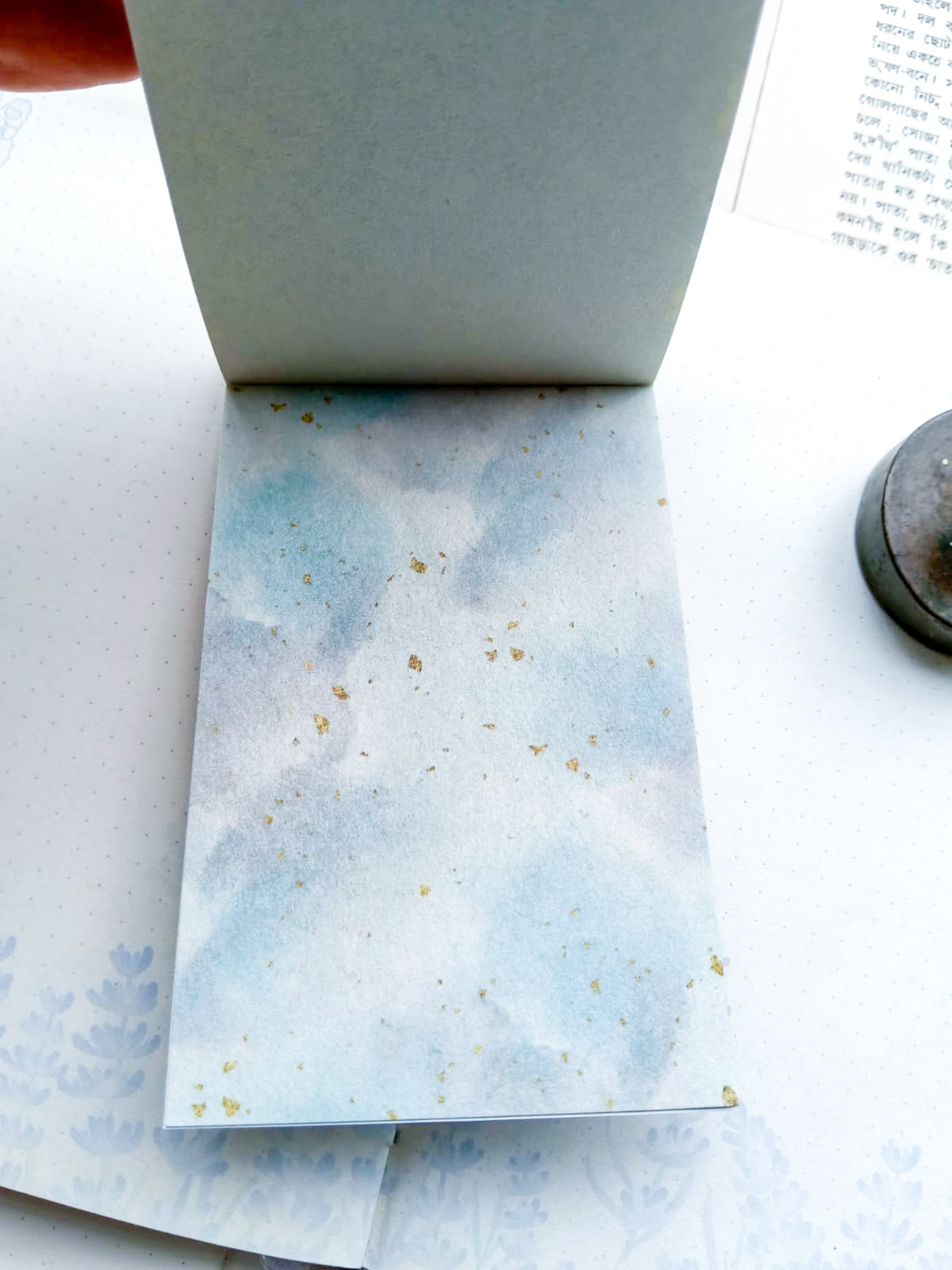 QFYN-601 | Misty Blue, Quiet Joy.Vintage Journal Scrapbook Papers pad 50pcs | 67* 105mm