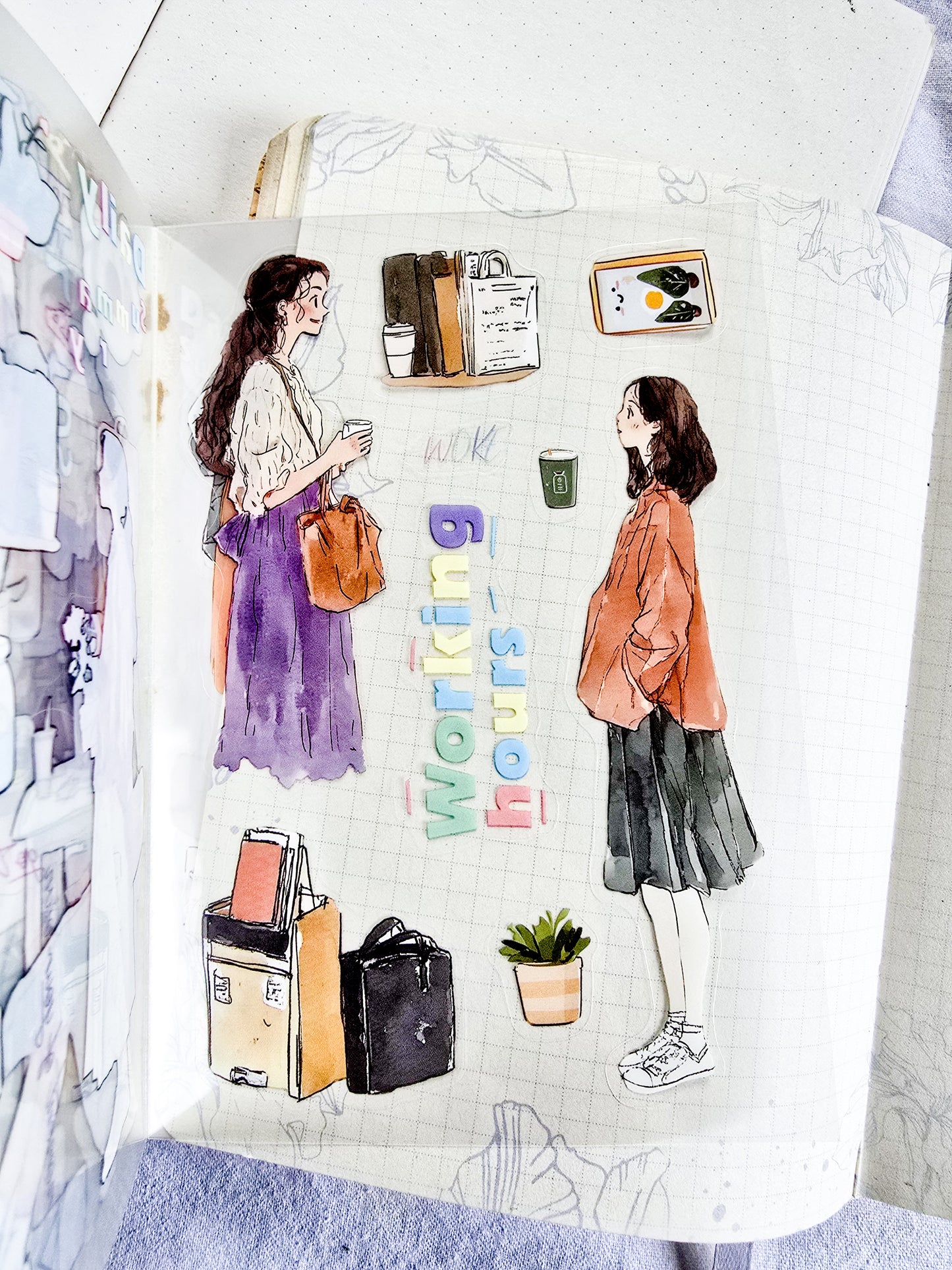 ZZPF-404 | Office Life Themed PET Sticker Books | Office And Study Life Working Girls Aesthetic sticker Book |