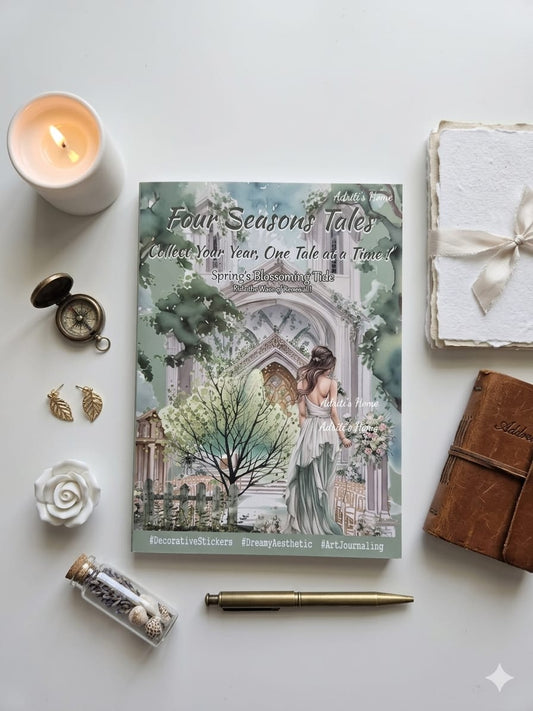 DSB-5348 | Four Seasons Tales Sticker Book | Featuring Vintage-Style Dreamy Aesthetics |  20 Sheets 10.5 * 14.8cm