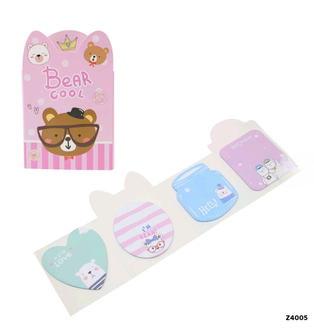 Z4-005 |Kawaii sticky note | Bear cool