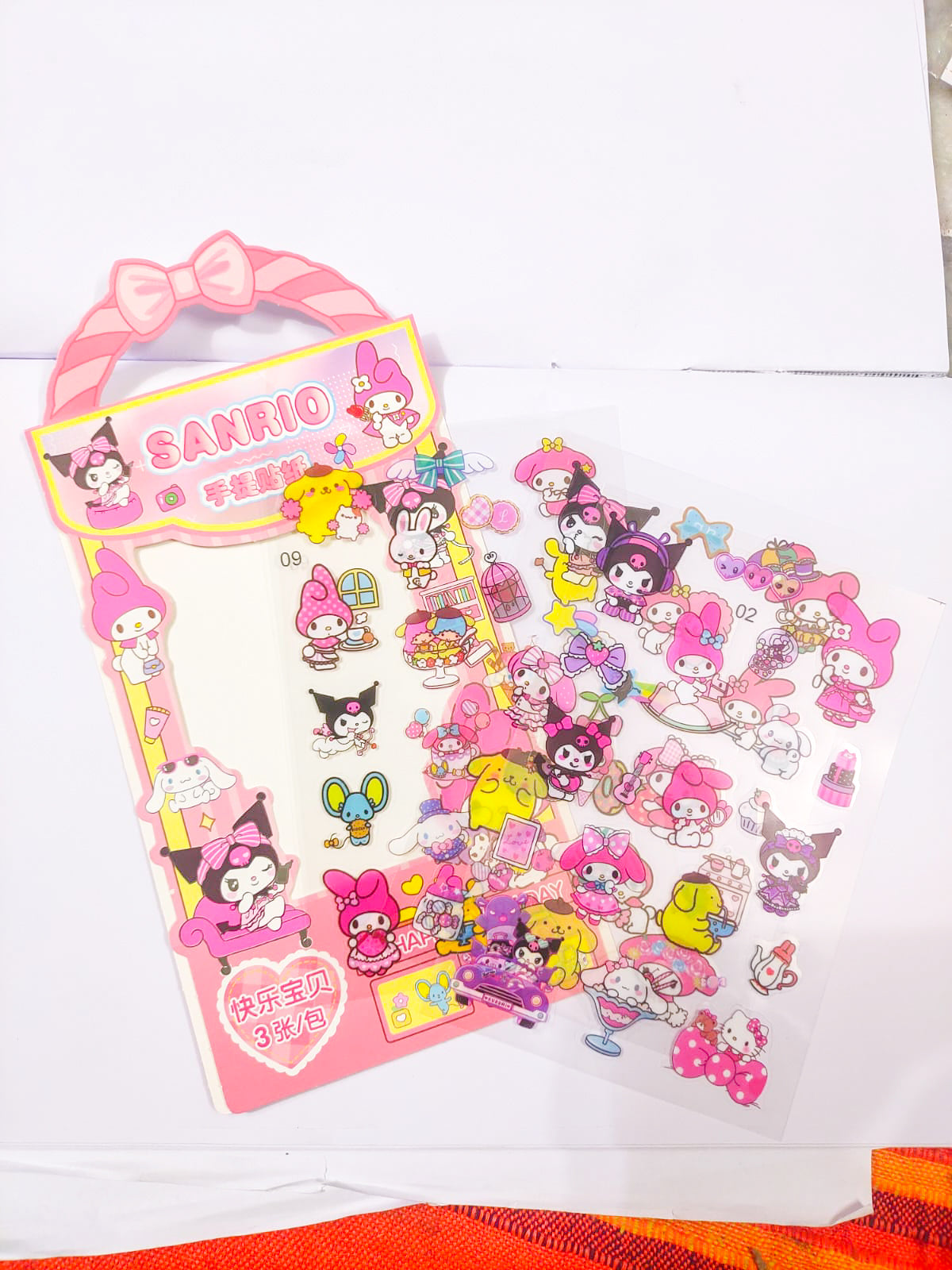 SZ/355 | SANRIO | Transparent | 3   Sheets |