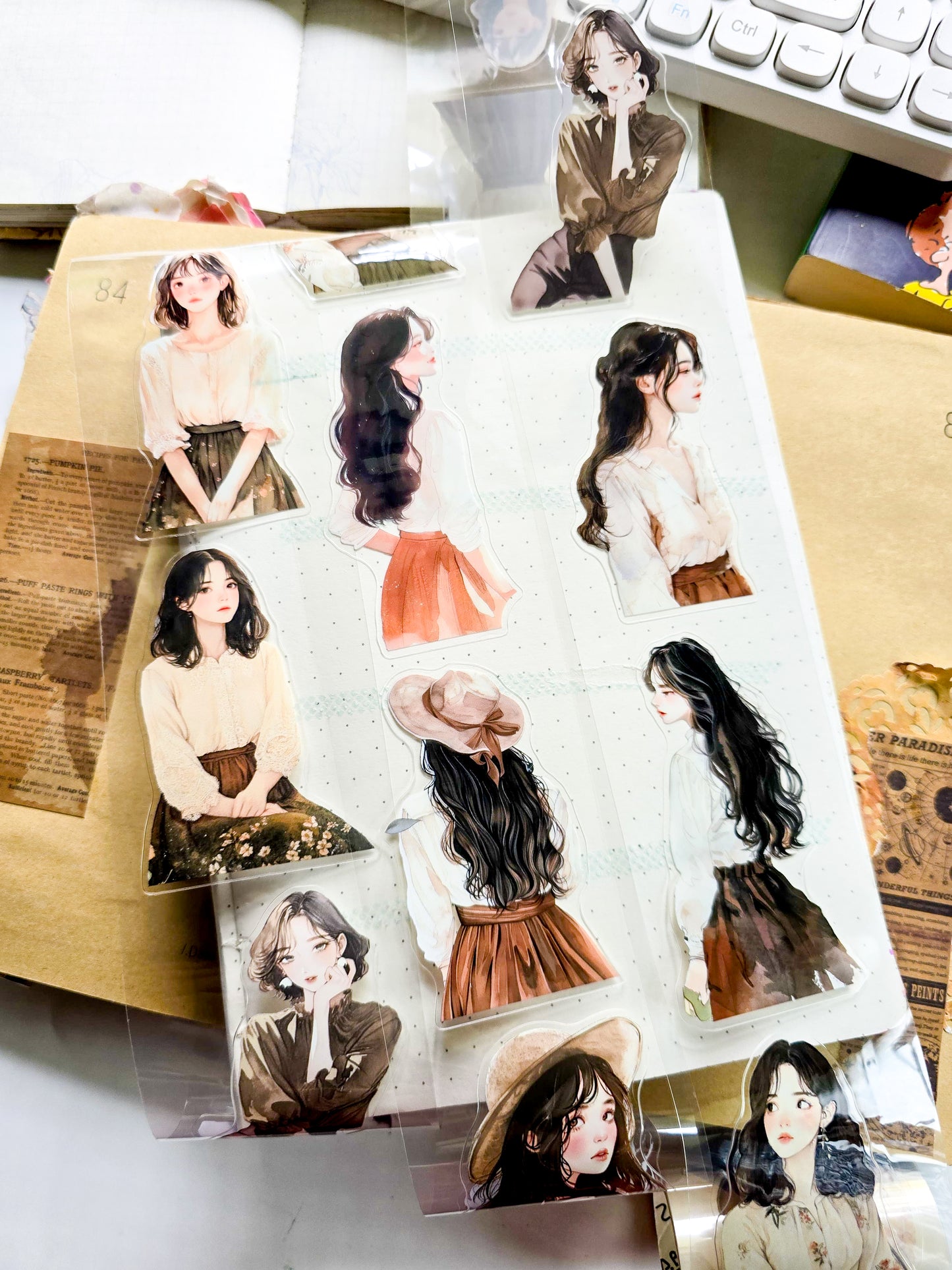 WHHX-202 | Forest Whispers" Themed Washi Tape | 1 Rolls Of Watercolor-Style Character Tape Intended For Journaling And Crafting | 60*2m/1000mm