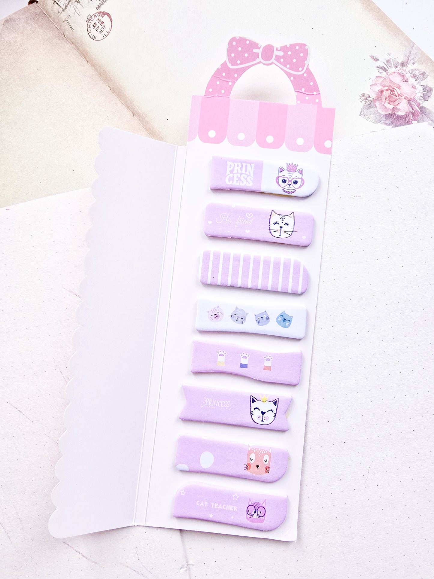 N6-003|Kawaii sticky notes|cute cat |