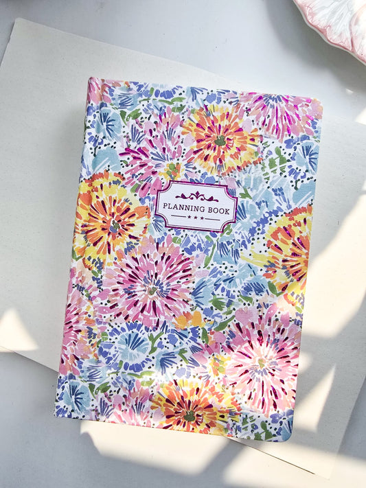 256 pages floral weekly monthly planner notebook | A5 |
