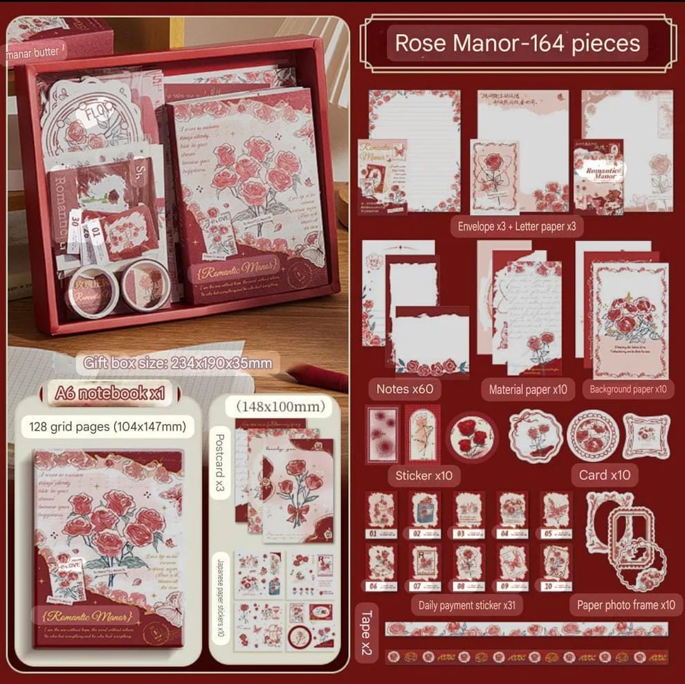 KQ22551-RM |RE |Journal kit | Journal Paper, Ruled Notebook,Journal, Stickers Combo