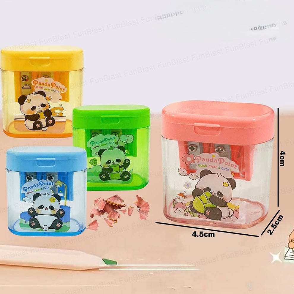 SR-0349  |Rb| Panda point Kawaii  Pencil Sharpener High Quality With 2 Different Size Blade Random Design