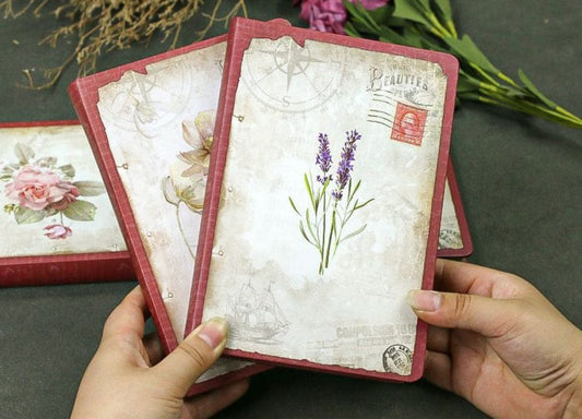 Nb32k8503bll C|  Vintage flower  Vintage Notebook 133*180mm Diary