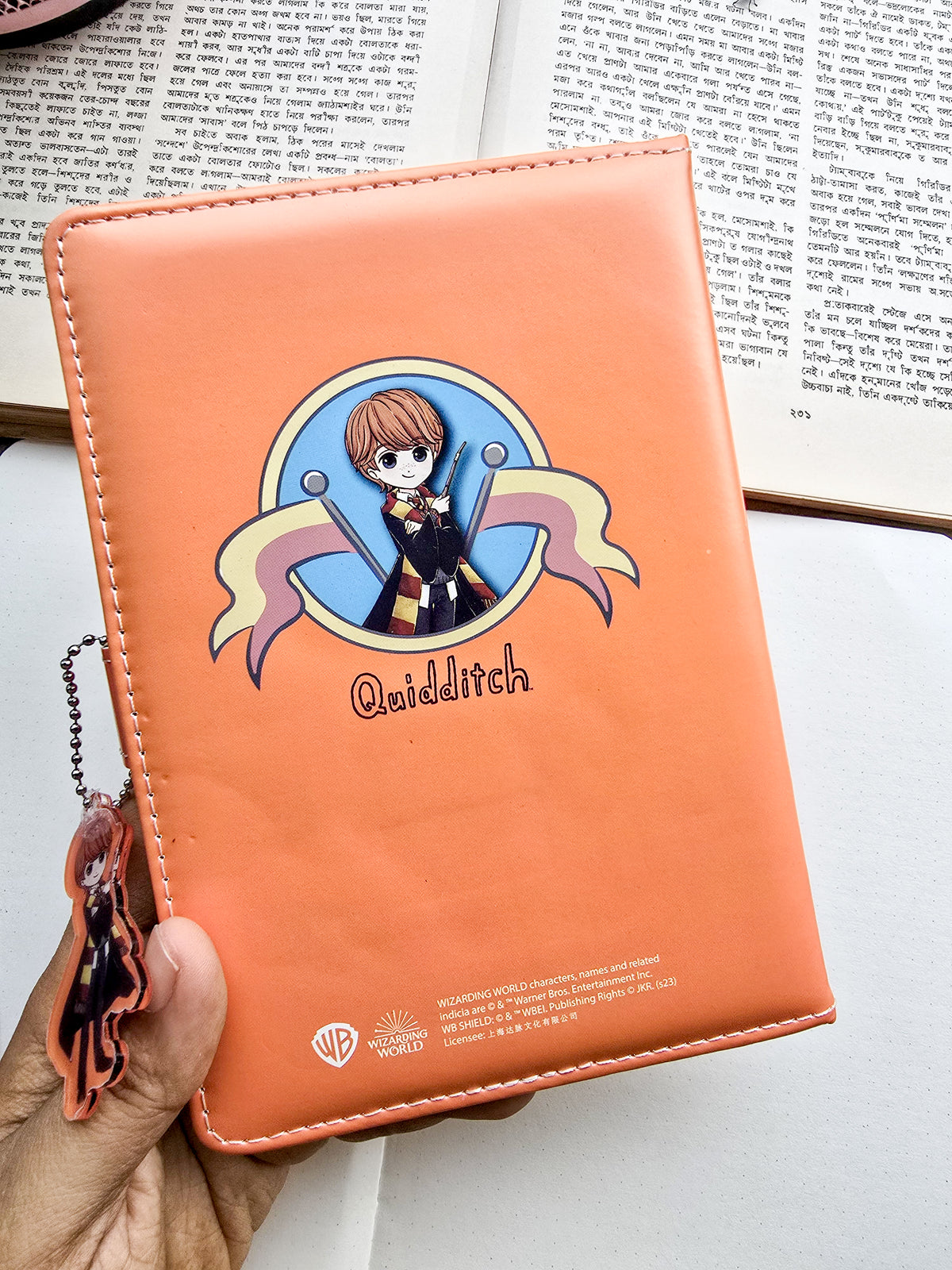 MG26610 | Harry Potter Inspired Lock Diary Featuring a Cartoon Ron Weasley Design And a Magnetic Snap Closure. Number of Pages in the Notebook is 95