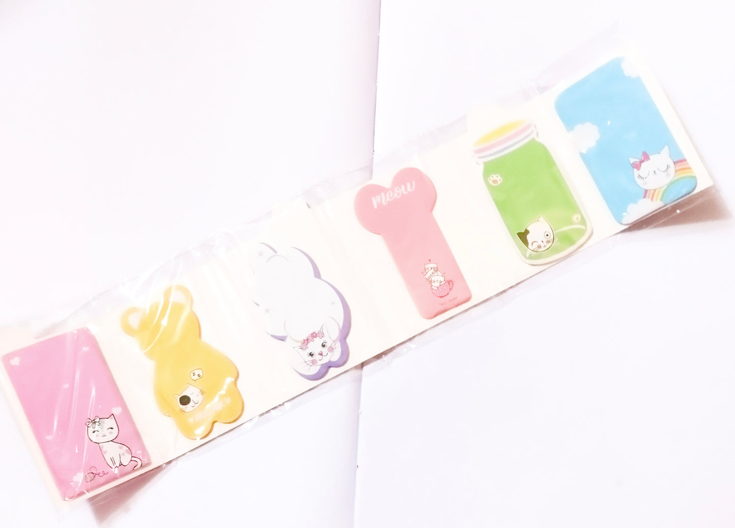 Z6-005 | Cute Cat Start Day With Kawaii Sticky Notes |