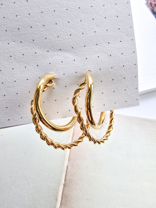 2 Layered Ring Earring