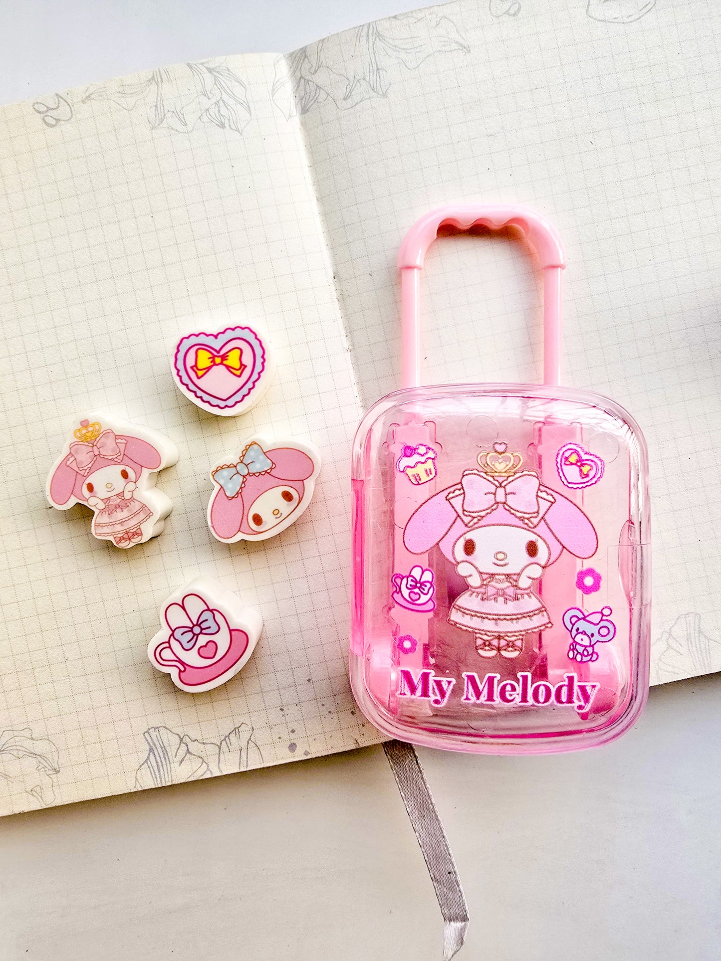 375 | Hello Kitty Cute Cat Trolley Basket Kawaii Eraser |