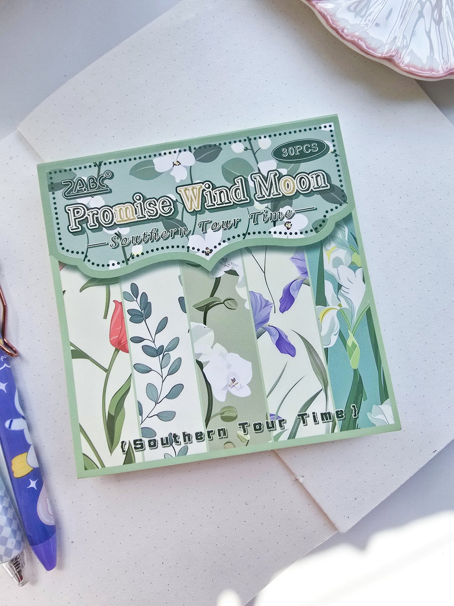 NXSG-602 |G4| Promise Wind Moon|Journal Paper| Floral Vintage Paper|GreenTheme|120*120mm 30 Pcs