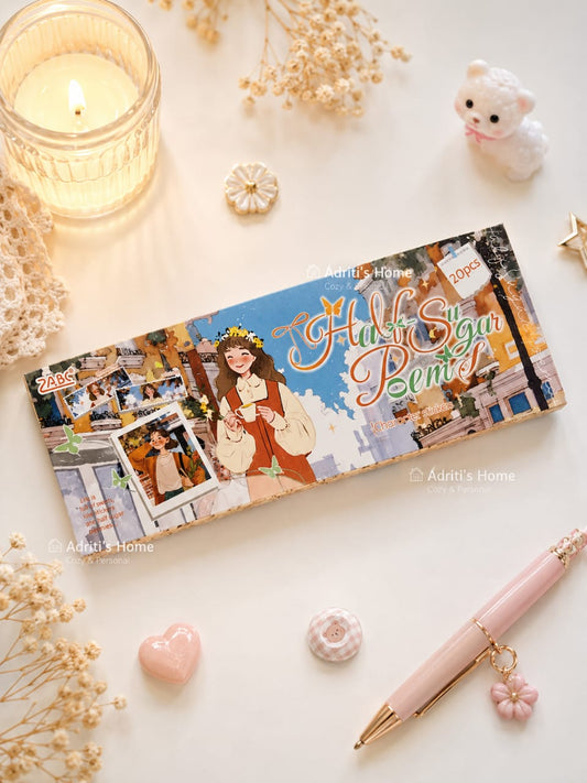TYRJB-404 | Half Sugar Poem character sticker book | designed for journaling and scrapbooking featuring 20 PET sticker sheets