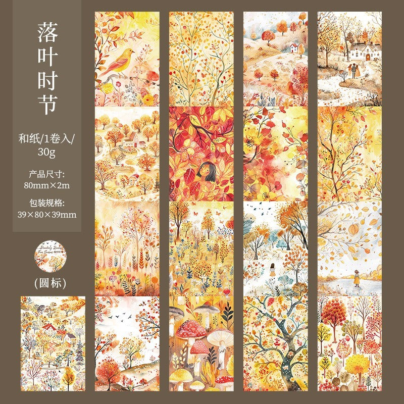 MHD- SJHJ002|Rc| Painting Seasons | Paper Sticker Roll 80mm x 2m