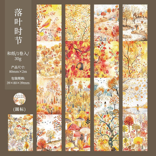MHD- SJHJ002|Rc| Painting Seasons | Paper Sticker Roll 80mm x 2m